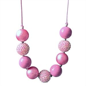 Purple Retro Acrylic Beaded Necklace